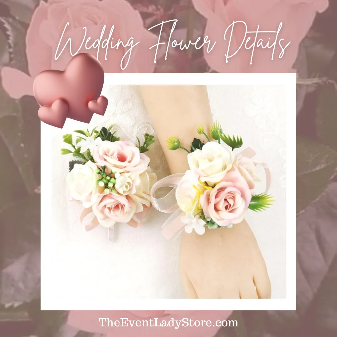 Silk Rose Corsage for Wedding Party-Mis Quince Event or Prom