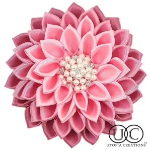 Soft Pink Flower Corsage Brooch 'Rosalind'