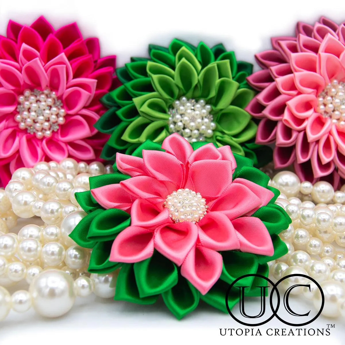 Soft Pink Flower Corsage Brooch 'Rosalind'