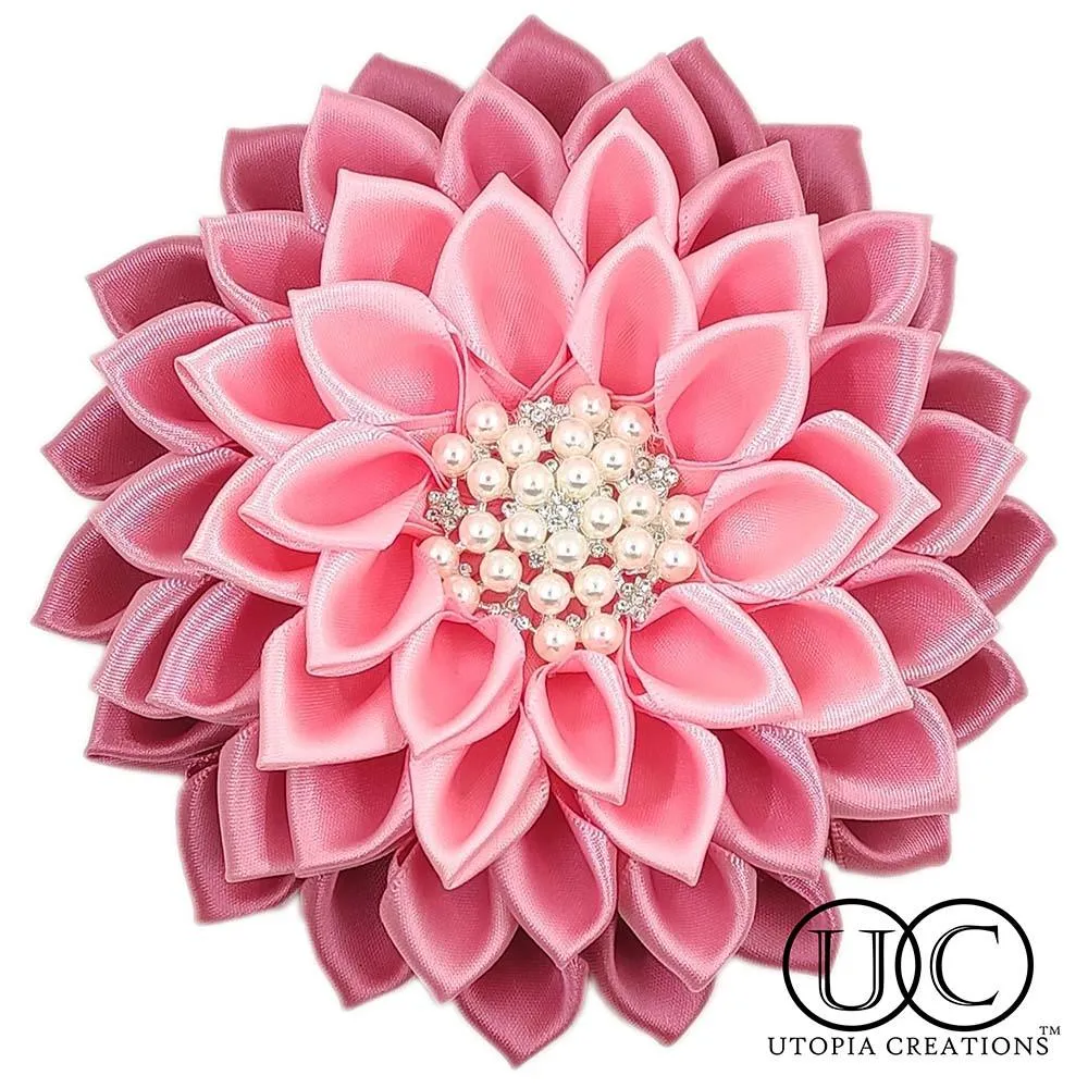 Soft Pink Flower Corsage Brooch 'Rosalind'