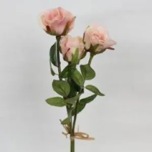 Sweetheart Mini Rose PU Material (3/bunch) Real Touch Artificial SB051 (Pink)-B67E1758