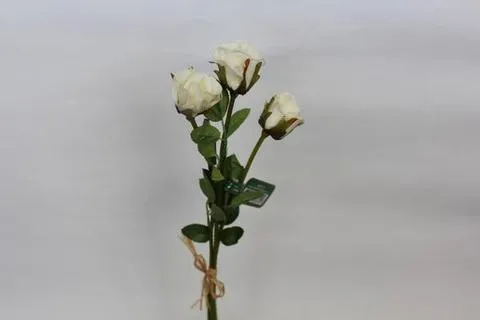 Sweetheart Mini Rose PU Material (3/bunch) Real Touch Artificial SB051 (Pink)-B67E1758