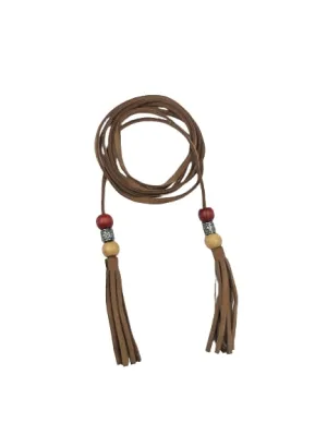 Tassel Cord Rope Waist Belt With Beads