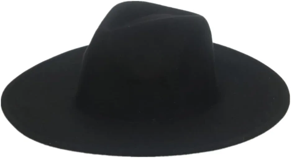 Vsadsau Women Men Fedora Hats Big Brim Hats Winter Autumn Felted Formal Dress Church Panama Hats
