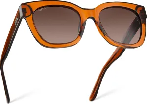 WearMe Pro Women's Polarized Large Square Sunglasses: Subtle Cat Eye Corners, Thick Frame & Modern Aesthetics