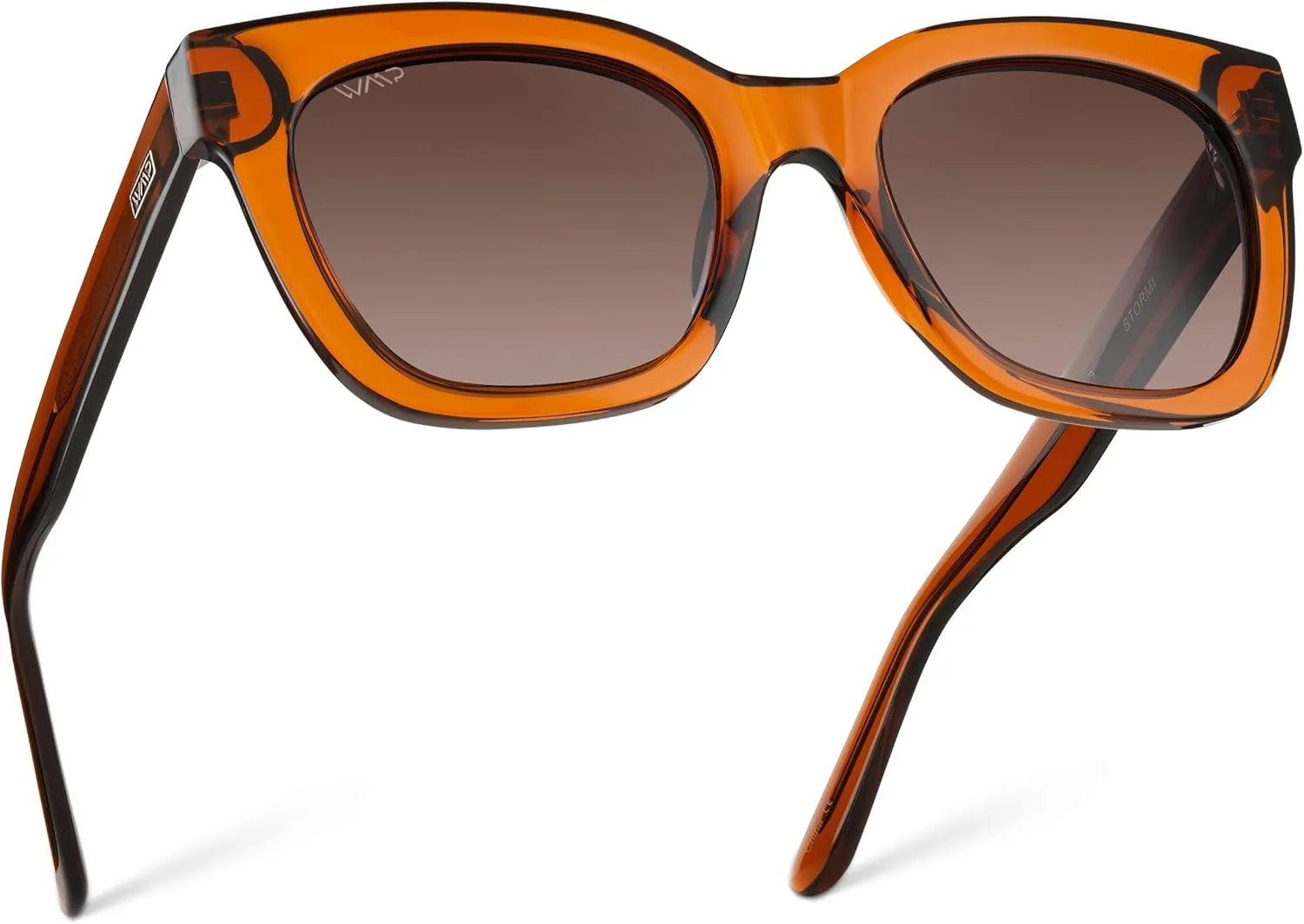 WearMe Pro Women's Polarized Large Square Sunglasses: Subtle Cat Eye Corners, Thick Frame & Modern Aesthetics