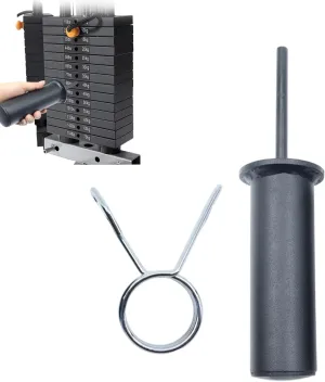Weight Stack Pin and Spring Collar Weight Stack Extender Pin Commercial and Home Gym Accessories for Cable Tower and Functional Trainer Machin