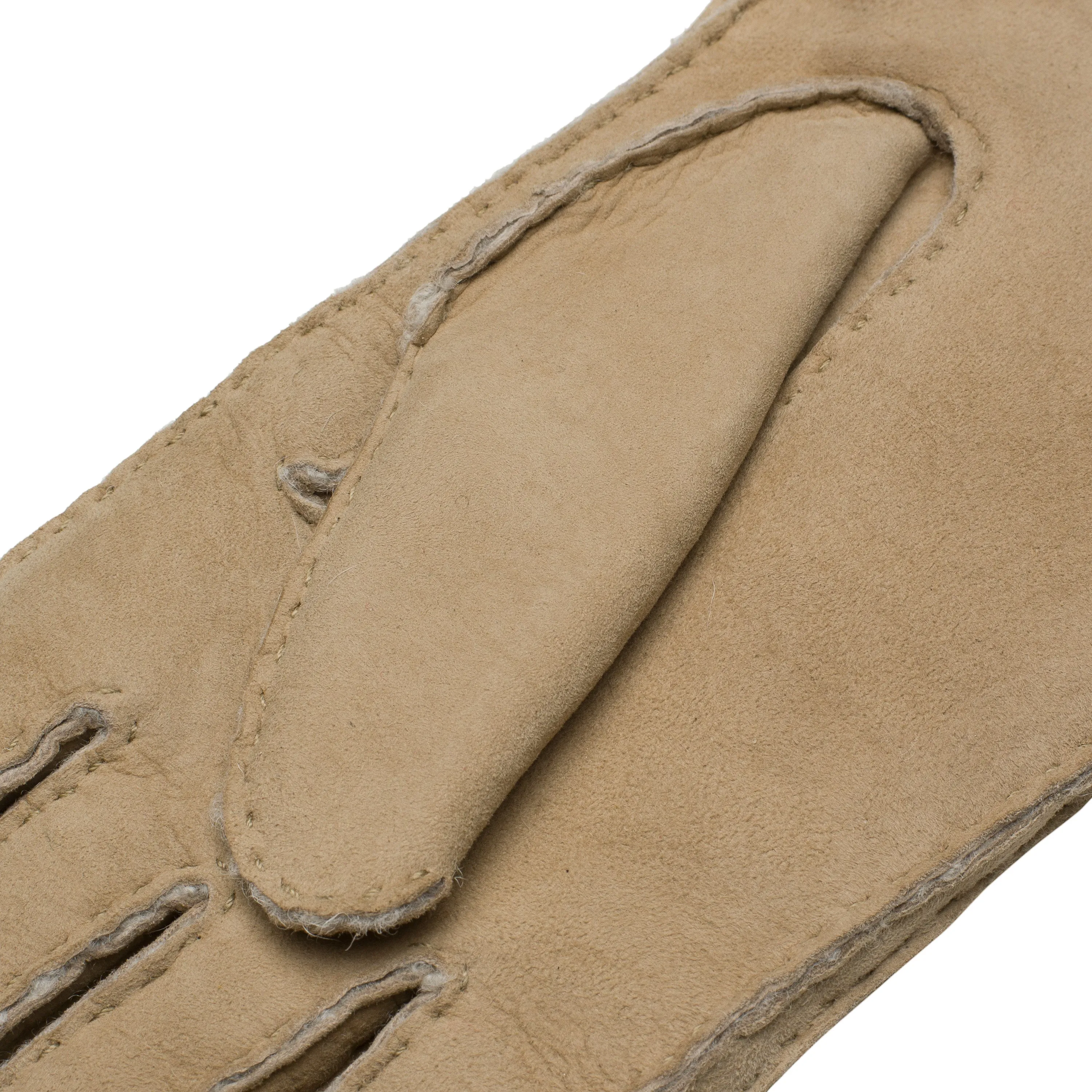 Wellington Beige Shearling Gloves