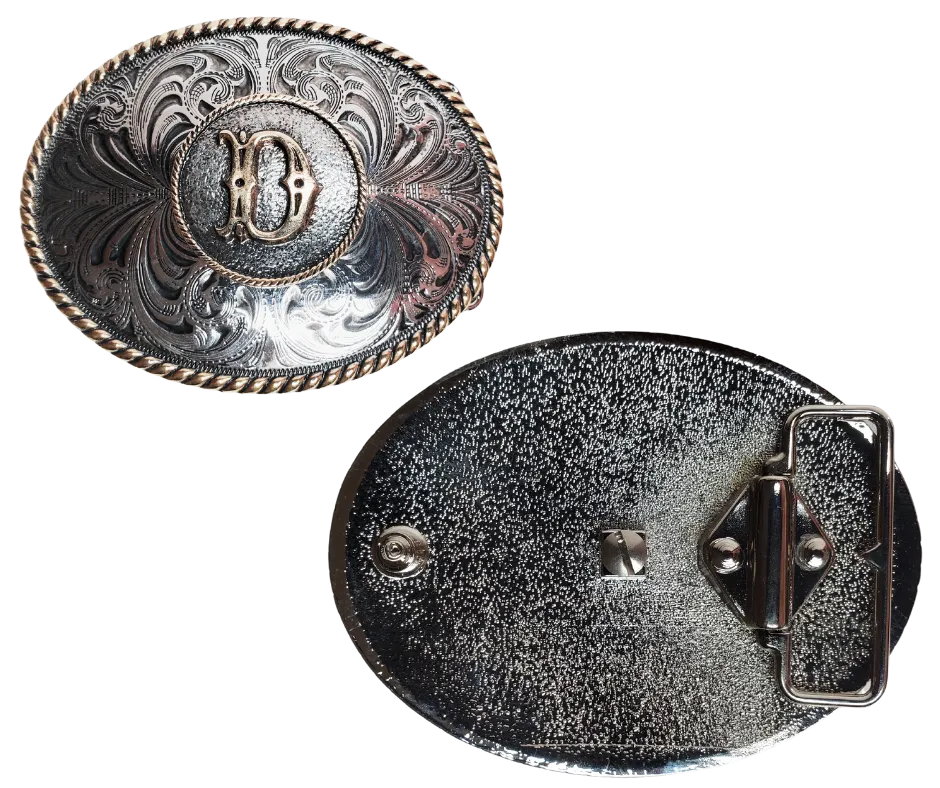 Western Initial Belt Buckle