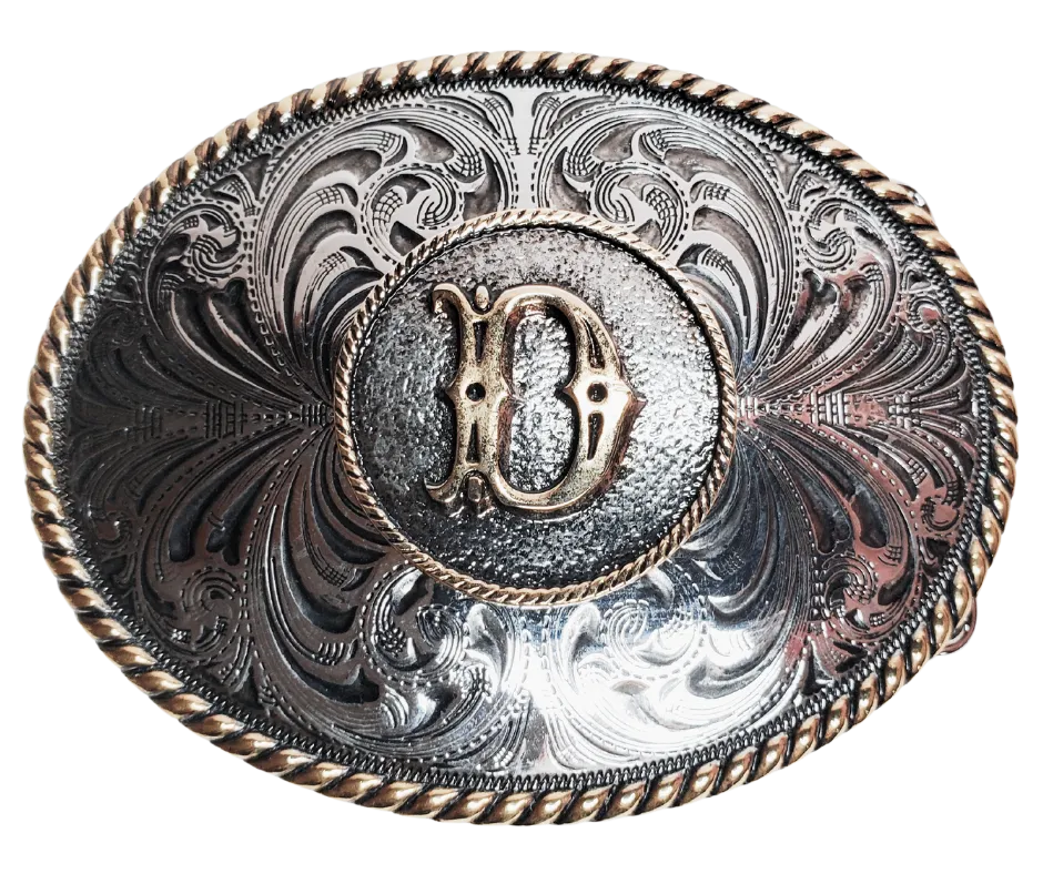 Western Initial Belt Buckle