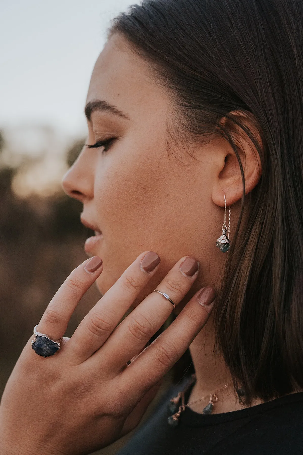 Zircon Short Drop Earrings · December