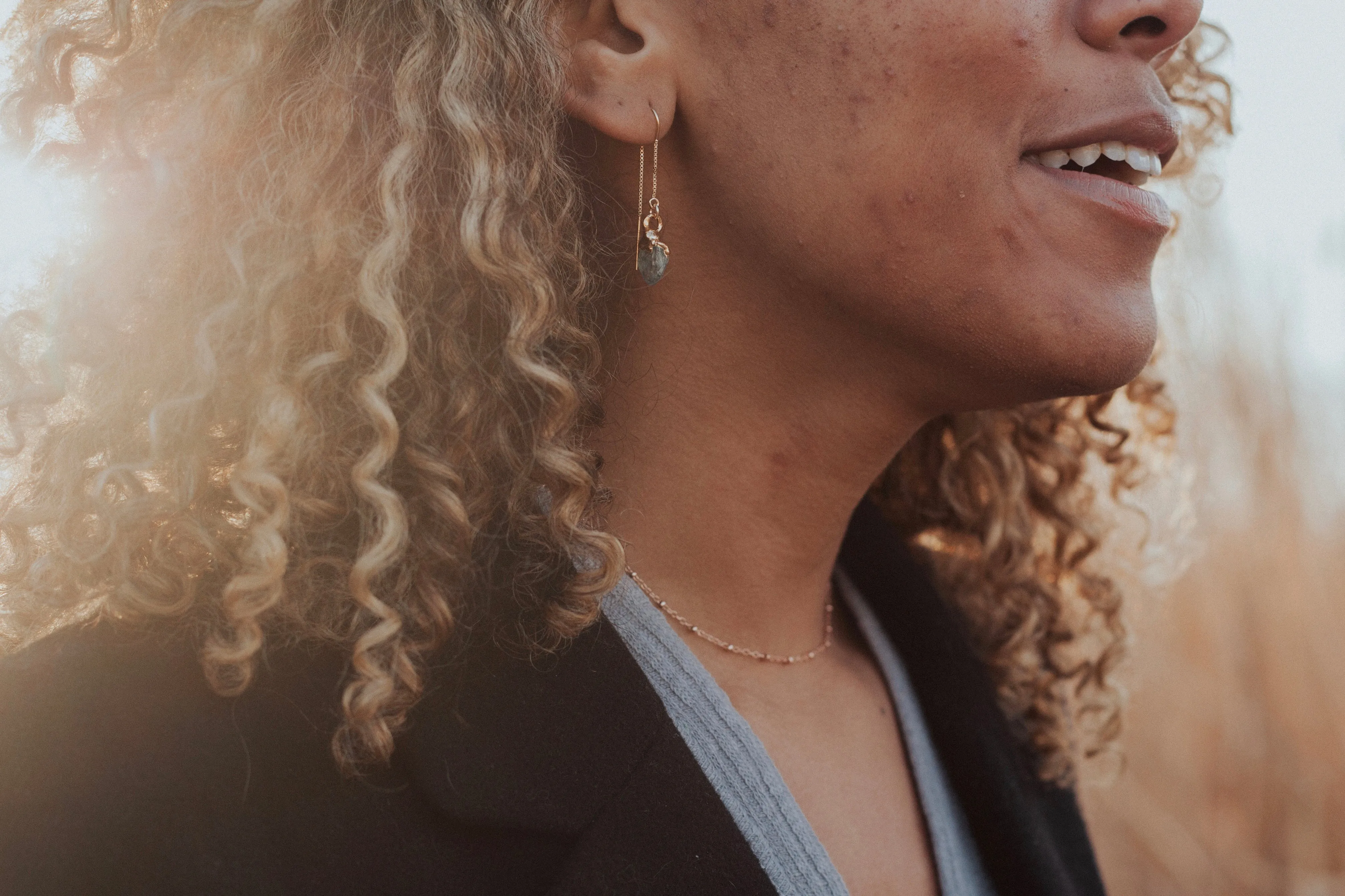 Zircon Short Drop Earrings · December